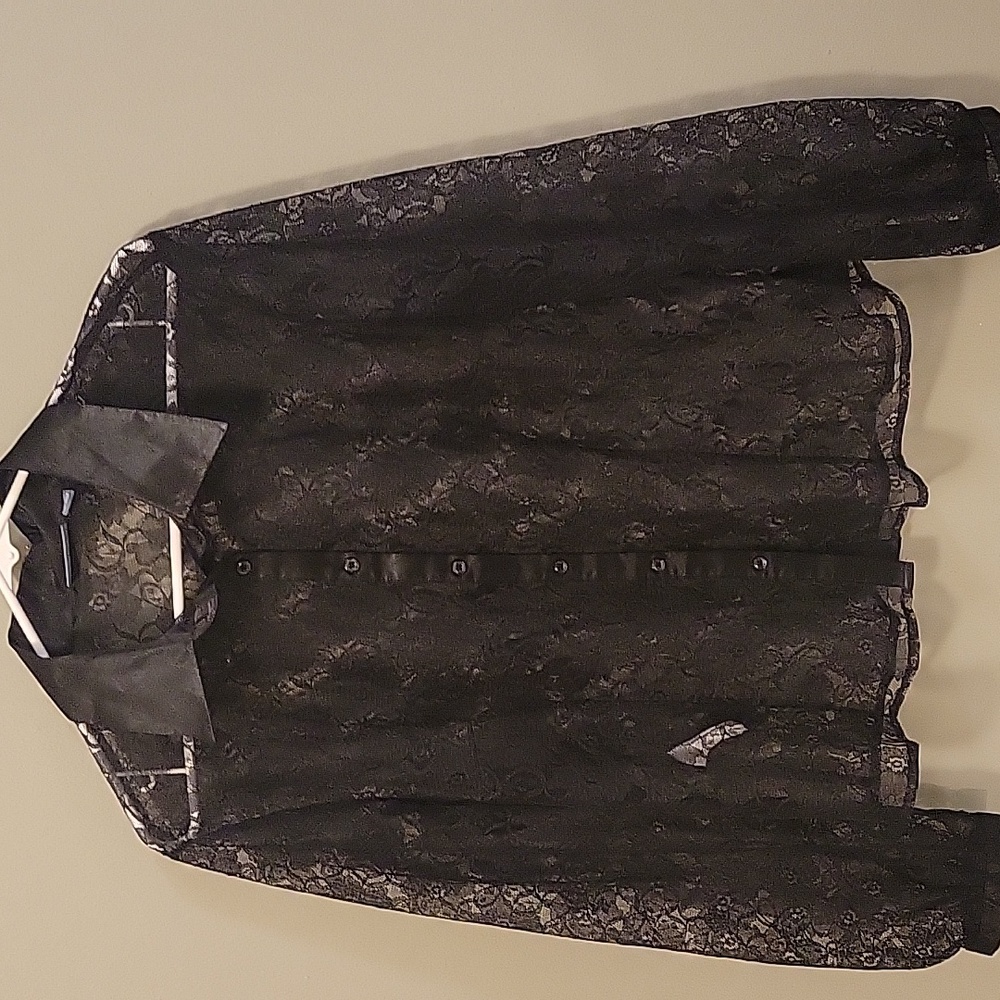 Black lace blouse